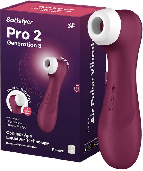 Satisfyer Pro 2 Generation 3 connecté, stimulateur clitoridien rouge