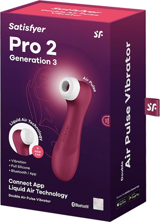 Satisfyer Pro 2 Generation 3 connecté, stimulateur clitoridien rouge