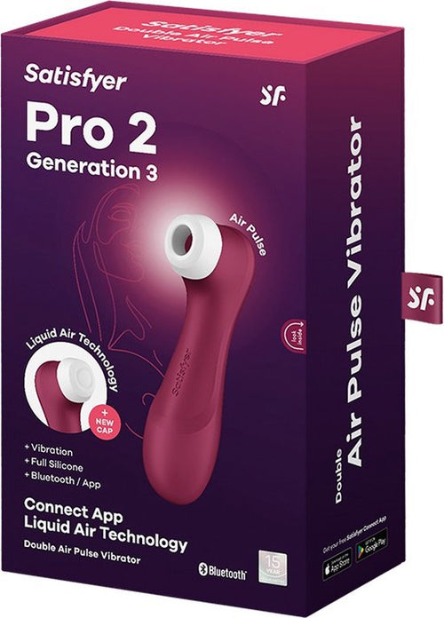 Satisfyer Pro 2 Generation 3 connecté, stimulateur clitoridien rouge